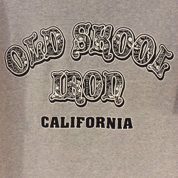 Mens Gray Tee OLD SKOOL INK & IRON CALIFORNIA SZ M - Picture 4 of 5